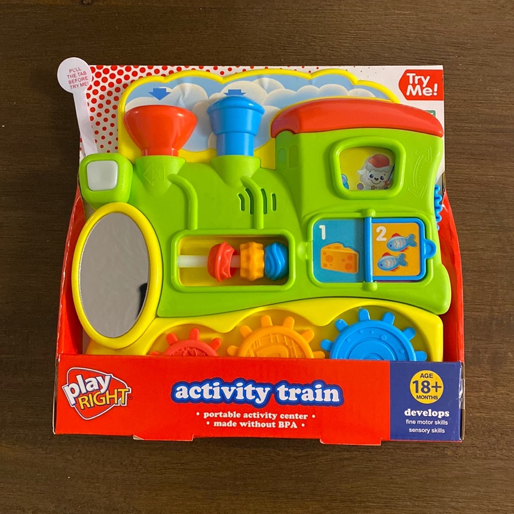 Play Right Activity Train Portable Activity Center Develops Fine Motor Skills